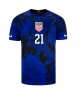 Günstige Vereinigte Staaten Timothy Weah #21 Auswärtstrikot WM 2022 Kurzarm